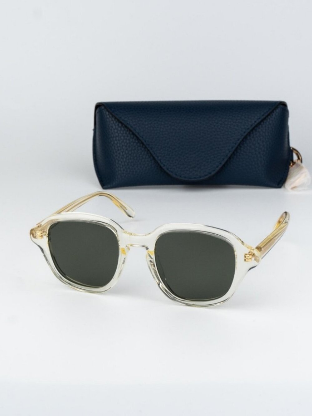 Loewe SLIM Women Sunglasses Beige Transparent Yellow Green Square LW40163I 57N